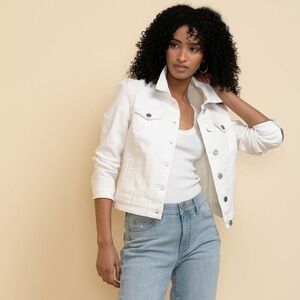 American eagle classic white denim jacket